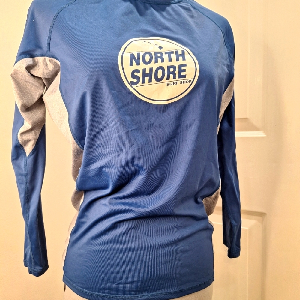 North Shore Surf Shop  Blue Shirt Size L